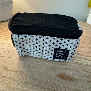 Petunia Pickle Bottom Black and White Patterned Pouch cube from intermix